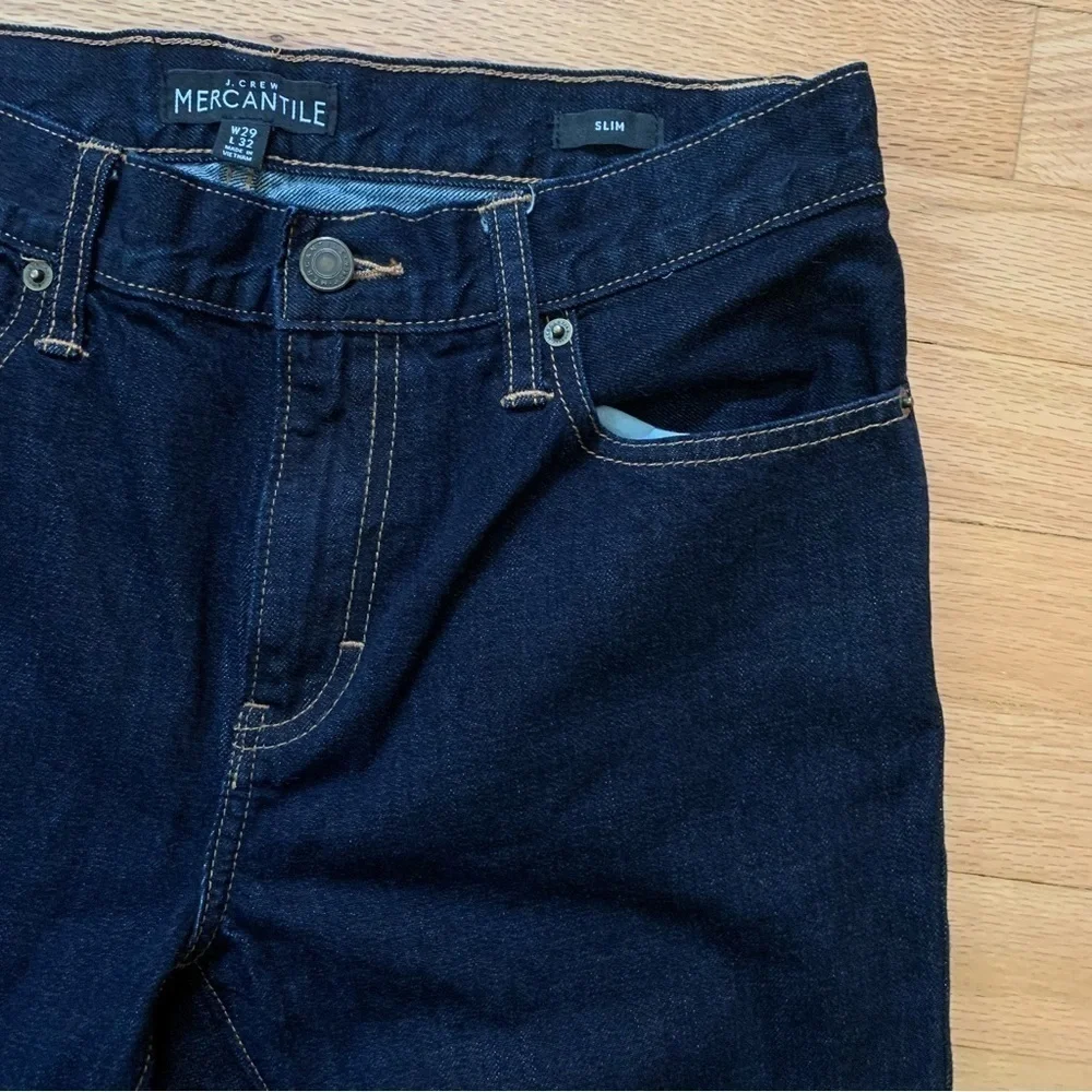 J. Crew Mercantile Slim Fit Dark Wash Jeans Size 29 Style J7568